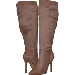 CHARLES BY CHARLES DAVID Dallan Wide Calf Boot Taupe Stretch 8.5